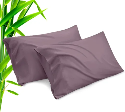 Miniatura 34 de Fundas de Almohada Tamaño Queen Paquete de 2, Fundas de Almohada de Rayón de Bambú Refrescantes con Cierre de Sobre, Fundas de Almohada Frescas