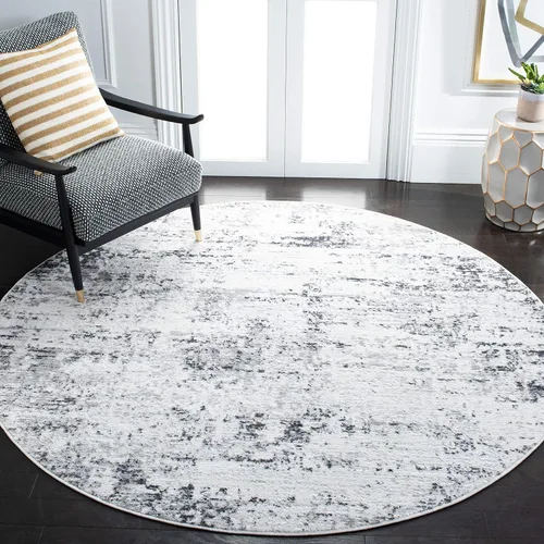 Miniatura 18 de SAFAVIEH Amelia Collection ALA700A - Alfombra decorativa de 2'2" x 4', diseño moderno abstracto, color marfil y azul, no desprende pelusa y de fácil
