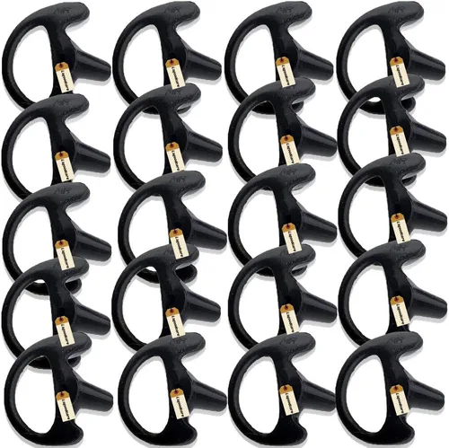 Miniatura 12 de Lsgoodcare 24 piezas de repuesto Earmold oreja izquierda para radio bidireccional tubo acústico auricular – Auriculares de silicona Walkie Talkie