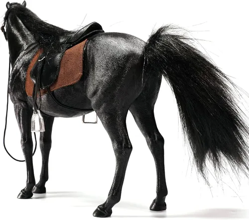 Miniatura 2 de Hanover - Decoración de caballo negro de resina, decoración del hogar, estatua de caballo para escritorios, poliresina duradera con detalles