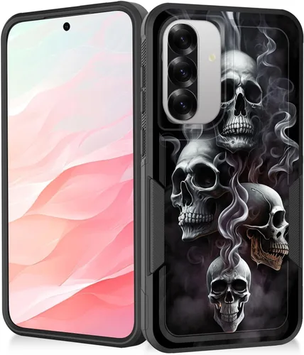 Miniatura 178 de Funda para Galaxy A14 5G, resistente de doble capa híbrida de policarbonato duro, goma suave, a prueba de golpes, funda protectora resistente