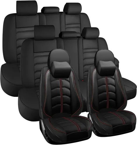 Miniatura 26 de Funda de asiento de auto de 7 asientos para Nissan Pathfinder 2003-2025, fundas de asiento duraderas, resistentes al desgaste, impermeables