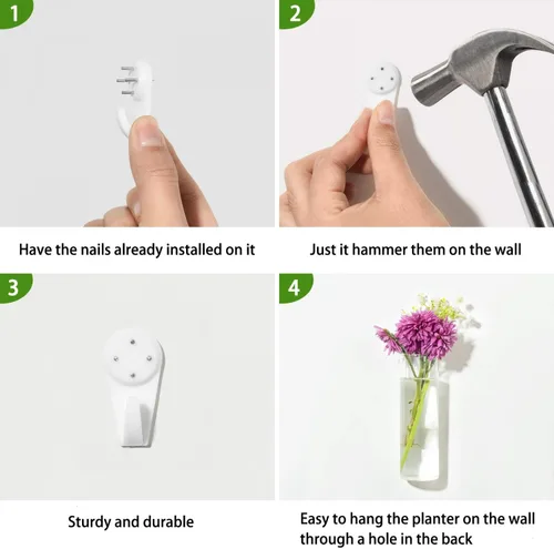 Miniatura 7 de Vumdua Paquete de 4 macetas de vidrio, transparentes, 5.9 pulgadas de alto x 1.85 pulgadas de profundidad, adecuadas para la mayoría de plantas