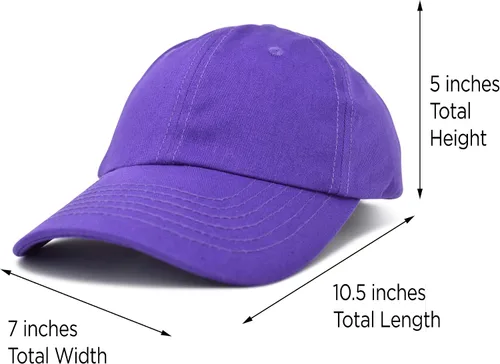 Miniatura 75 de DALIX Gorra de béisbol para papá, lisa, para hombre, mujer, algodón, ajustable, en blanco, sin estructurar, suave