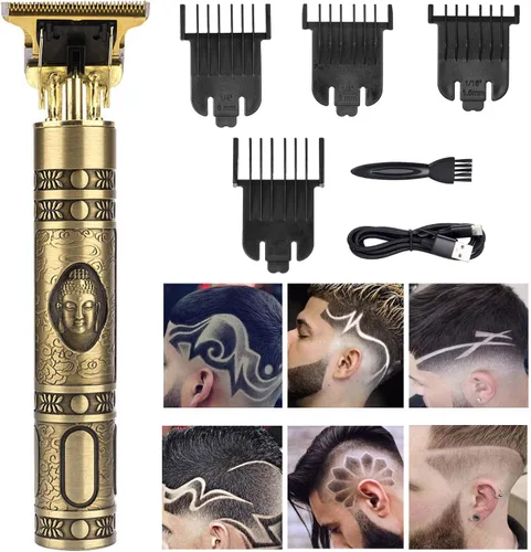 Miniatura 33 de Cortadora de pelo profesional para hombres y mujeres, inalámbrica, recargable, recortadora de pelo, kit de aseo de corte de cuerpo de metal
