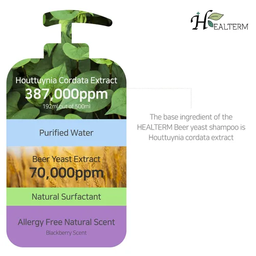 Miniatura 2 de Q.REST HEALTERM Houttuynia Cordata Extracto 387,000 ppm y extracto de levadura de cerveza alemana 70,000 ppm 16.9 fl oz (16.9 fl oz) Cerveza