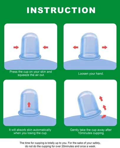 Miniatura 6 de Juegos de terapia de ventosas de silicona, masajeador de copa anticelulitis - Ventosa de succión al vacío para tratamiento de celulitis - Increíble