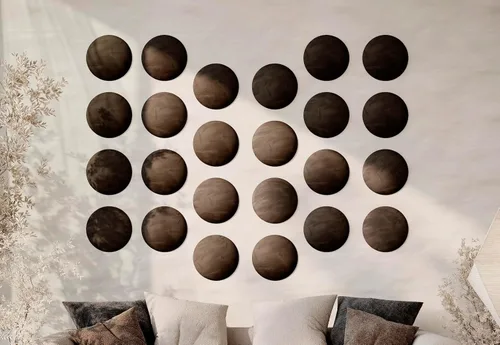 Miniatura 58 de Paneles de arte acústicos decorativos de terciopelo suave para pared, azulejos absorbentes e insonorizantes ecoamortiguadores, tablones suaves Blanco
