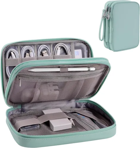 Bevegekos Funda para accesorios para tablet, organizador de electrónica grande de viaje para cargadores y cables, tabletas de 7.9 pulgadas,