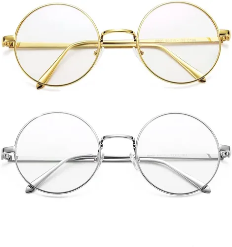 Miniatura 6 de Pro Acme Lentes transparentes con marco de metal redondo retro sin receta
