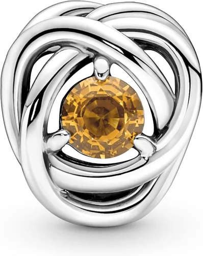Miniatura 2 de PANDORA Dije de plata de ley con llanto de color miel Plata esterlina cristal