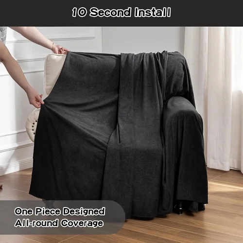 Miniatura 4 de MEETSKY Funda para silla reclinable, a prueba de arañazos, para gatos, fundas de sofá de gran tamaño, lavable para sofá individual, funda suave