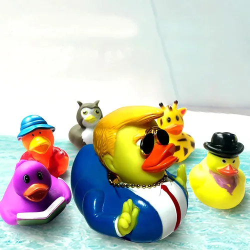 Miniatura 3 de Jeeps Duck Rubber Duckies Trump Collection Baby Bath Ducking Toy Car Accessories Decoración para niños Patos de resina de goma a granel Decoración