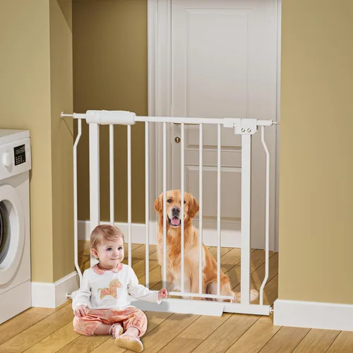 Miniatura 13 de HOOEN - Puerta de bebé extra ancha para escaleras, puertas, pasillos, puerta de tensión, puerta de bebé, caminar a través de puertas para niños