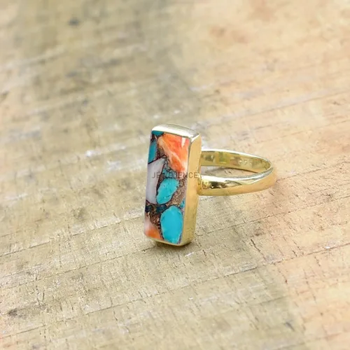 Miniatura 48 de Anillo de plata de ley maciza superpuesta de oro amarillo de 18 quilates para mujer, anillo de compromiso de plata esterlina, juego de bisel