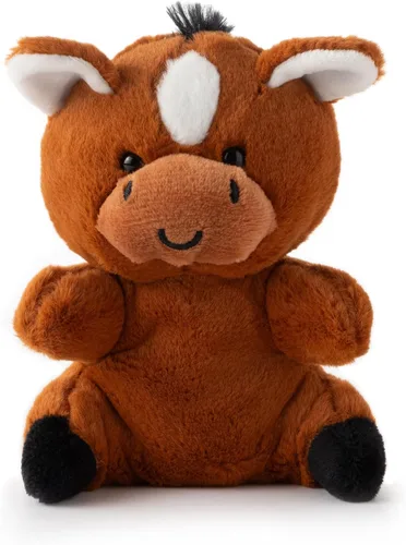 Miniatura 2 de The Petting Zoo Peluche de caballo de peluche, regalos para niños, animales de vida silvestre Nuggetz, juguete de peluche de caballo marrón, 6