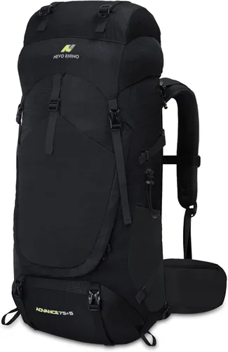 Miniatura 10 de N NEVO RHINO - Mochila de senderismo con marco interno 50, 60, 65, 70 y 80 L, mochila impermeable para escalar, camping, con cubierta de lluvia 02