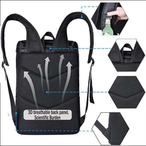 Miniatura 5 de FORICH - Mochila térmica suave, con aislamiento impermeable, a prueba de fugas, mochila portátil de tamaño pequeño para trabajar, almuerzo, viajes