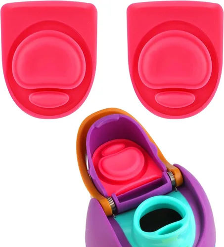 Miniatura 12 de 2 piezas de tapa superior para botella de agua compatible con Owala FreeSip 24 oz 32 oz, piezas de sellado de repuesto, tapón de silicona, Rosa