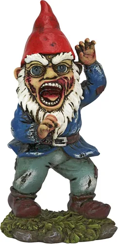 Miniatura 3 de Design Toscano Gnomo zombi - Gnomo esqueleto bávaro del Oktoberfest Gerta - Estatua de gnomo de jardín, 6½ pulgadas de ancho x 4½ pulgadas