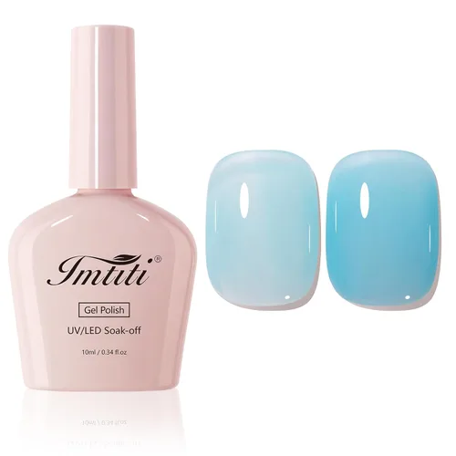 Miniatura 24 de Esmalte de uñas en gel color rosa transparente, 15ml, color rosa translúcido Jelly, esmalte de uñas en gel UV/LED que se absorbe para manicura