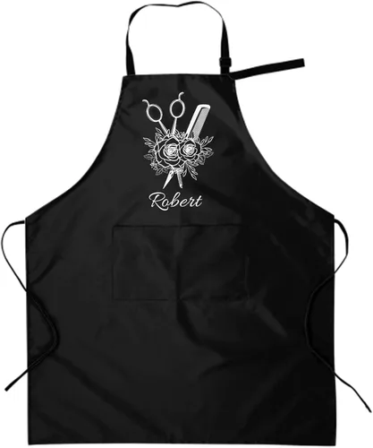 Delantal unisex con babero ajustable personalizado para hombres y mujeres, delantales de cocina personalizados para fotos, 33 x 28 pulgadas