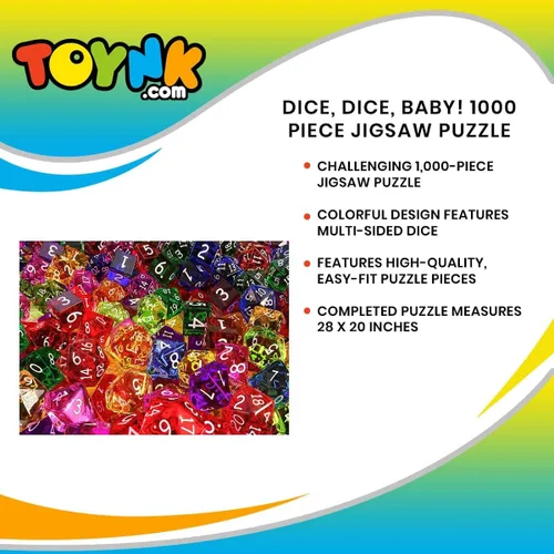 Miniatura 6 de Toynk Dice, Dice, Baby! Rompecabezas de 1000 piezas para adultos y niños, juego de mesa interactivo para el cerebro, juguetes educativos