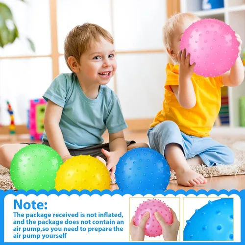Miniatura 3 de Jerify Knobby Balls - Pelotas de rebote de 7 pulgadas, bolas grandes hinchables a granel, bolas sensoriales suaves para masaje, bolas de plástico