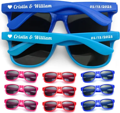 Miniatura 10 de Gafas de sol personalizadas para recuerdos de fiesta de boda, gafas de sol personalizadas a granel para hombres, padrinos de boda, adultos y mujeres