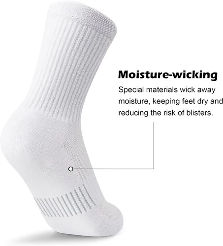 Miniatura 3 de Gonii Crew Socks Women Hiking Running Athletic Cushioned Compression Socks 5-6 Pairs