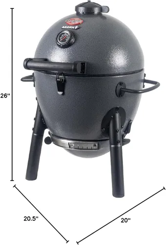 Miniatura 11 de Char-Griller E86714 AKORN Jr. Parrilla a carbón portátil tipo Kamado Ceniza