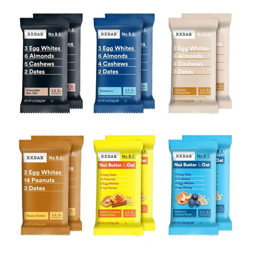 Miniatura 32 de RXBAR Barras de proteínas, barras de aperitivos, paquete variado (12 unidades)