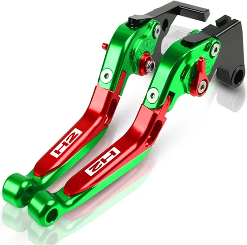 Miniatura 9 de for Kawasaki H2 H2R 2015 2016 Motorcycle Brake Clutch Levers Adjustable Folding Extendable CNC Accessories with Logo Lever (Color : 1)