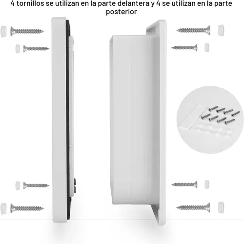 Miniatura 5 de Depets Puerta grande para gatos (tamaño exterior 9.9 x 9.2 pulgadas), puerta de solapa para gatos con bloqueo de 4 vías para puertas interiores