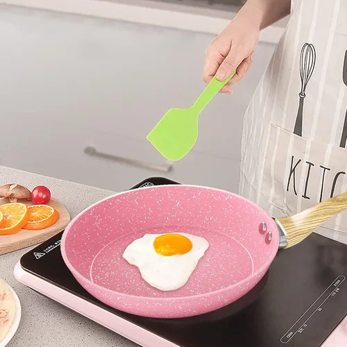 Miniatura 6 de Sartén antiadherente, sartén para huevos rosa de 11 pulgadas, sartén antiadherente 100% PTFE libre de PFOA, sartén para tortilla libre de toxinas