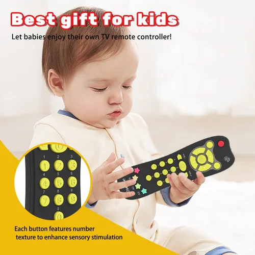 Miniatura 6 de Juguete de Control Remoto para Bebé, Juguete de Control Remoto de TV Realista para Niños Pequeños con Luz y Sonido, Juguete de Aprendizaje Educativo