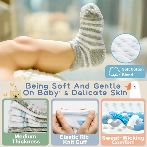 Miniatura 3 de Baby Socks With Non Slip Grips Toddler Socks Infant Socks For 0-66-1212-36 months Baby Boy Girl by Miss Fong Wear