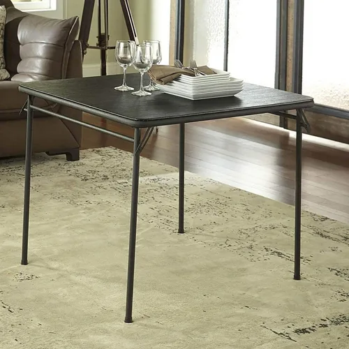 Miniatura 4 de Cosco Mesa Plegable Cuadrada 34" Acero Negro, Marco De Acero, Vinilo