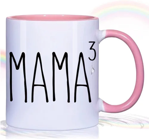 Miniatura 3 de Dnuiyses Taza divertida de madre de tres regalos para mamá, regalos para el día de la madre, regalos de anuncio de embarazo, regalos para mamá, taza