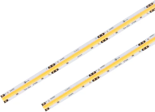 WAC Lighting Gemini - Cinta LED COB de 24 V CC sin diodos visibles, 2700 K, cálida 1.2 W y 100 lúmenes por pie, carrete de 15 pies, cortable cada 2