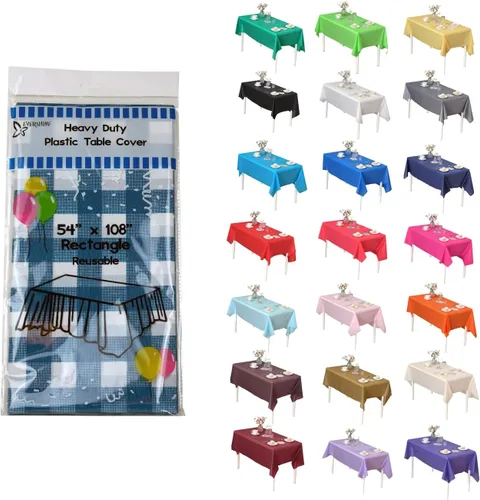 Miniatura 31 de Evershine - Mantel de plástico resistente (reutilizable, 12 unidades)