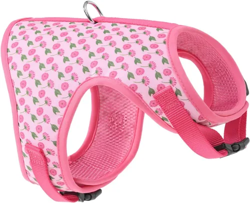 Miniatura 36 de Mile High Life Arnés para perro, chaleco floral de malla de aire para perros y gatos pequeños de 20 libras, fácil de poner, cierre fácil ajustable