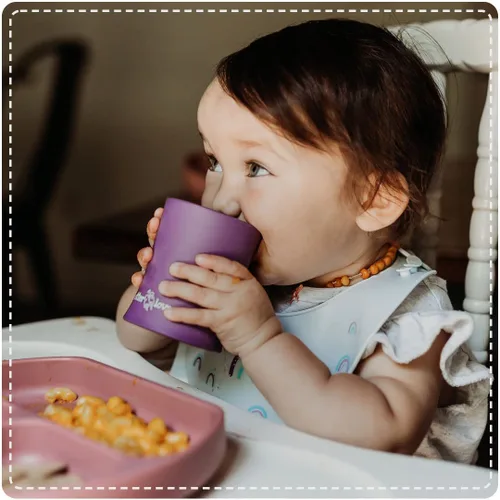Miniatura 3 de otterlove Taza de entrenamiento de silicona para bebés y niños pequeños, aprobada por OT pediátrica, 100% silicona LFGB pura de platino, irrompible