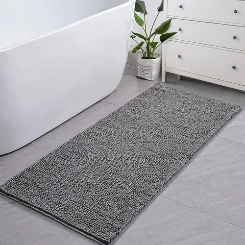 Miniatura 6 de LOCHAS Alfombra de Baño de Lujo Lanuda Tapete de Baño de 24 x 60 Pulgadas, Alfombras de Baño Lavables Antideslizantes para Baño y Ducha, Alfombras