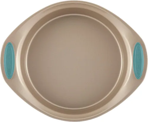 Miniatura 9 de Recipientes para horno Rachael Ray, set de 5 piezas antiadherentes, Azul agave Latte Brown con Puños Azul Agave