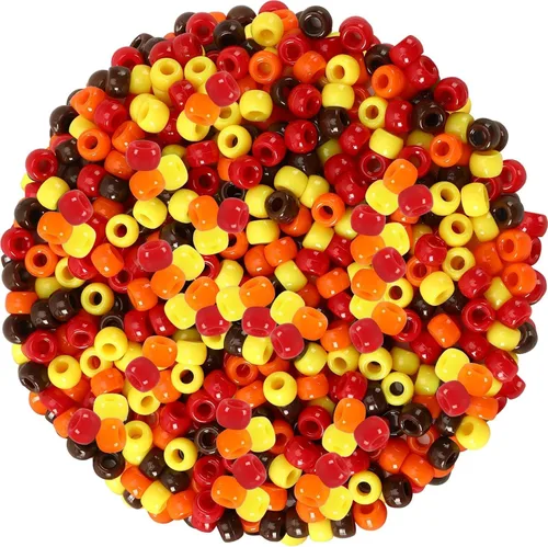 Miniatura 12 de UPINS Cuentas de pony para el día de San Valentín, 1200 piezas de cuentas de plástico redondas de colores rosa, rojo, púrpura y brillantes