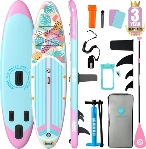 Miniatura 18 de Niphean Tabla de remo inflable con accesorios de SUP, cubierta de EVA antideslizante, tablas de remo inflables de 10 pies 6 pulgadas para adultos