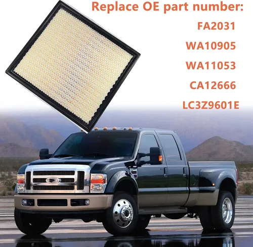 Miniatura 7 de FA2031 Filtro de Aire de Motor Automotriz Compatible con Ford F250 F350 F450 F550 6.7L Power/stroke Diesel 2020-2023