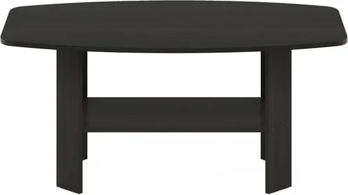 Miniatura 5 de Mesa de centro de diseño simple Furinno 11179GYW/BK, Madera, Espresso