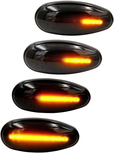 Miniatura 4 de Lámparas de marcador de repetidor lateral para guardabarros delanteros, ajuste OEM, luces LED ámbar de marcador lateral, compatible con modelos